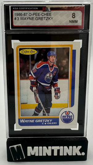 1986-87 O-Pee-Chee OPC Rookie Wayne Gretzky RC KSA 8 
