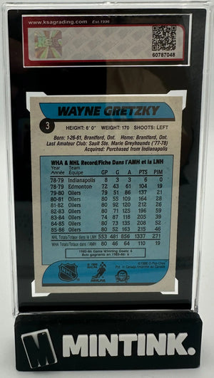 1986-87 O-Pee-Chee OPC Rookie Wayne Gretzky RC KSA 8 