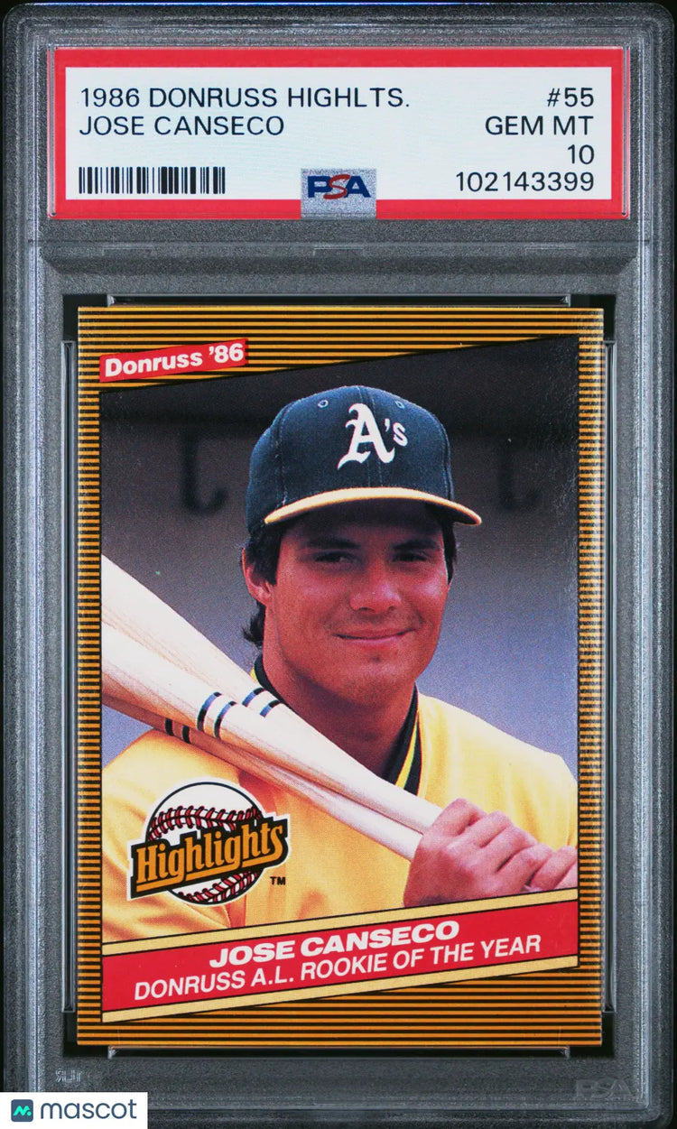 1986 Donruss Highlights Jose Canseco #55 PSA 10 
