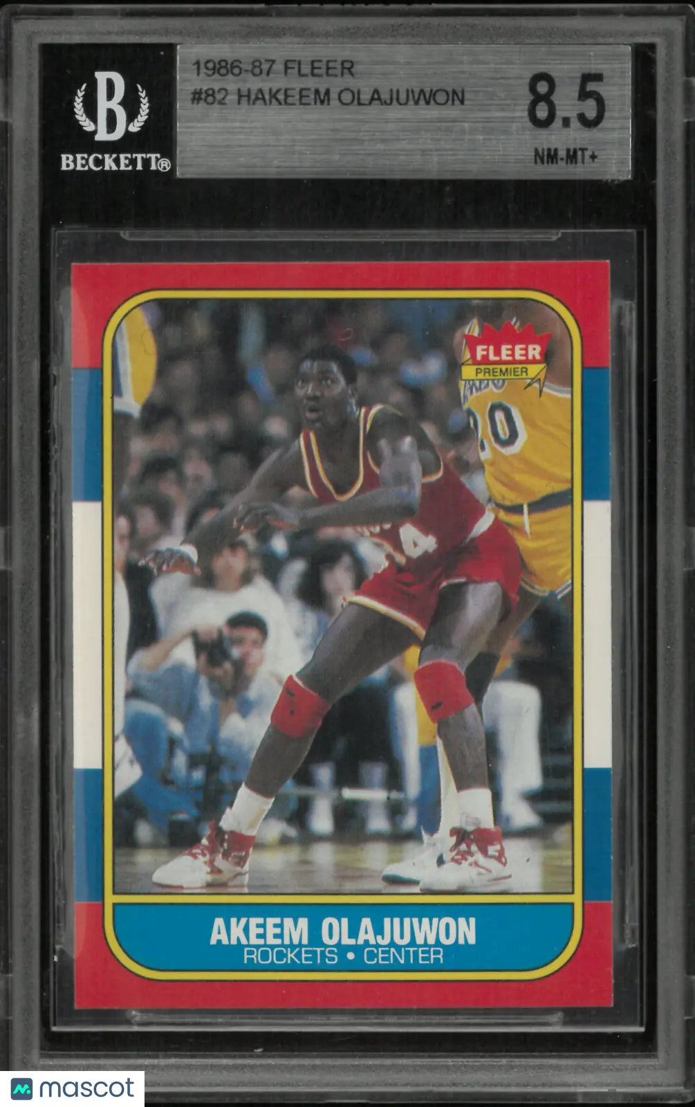 1986 Fleer Hakeem Olajuwon #82 BGS 8.5 