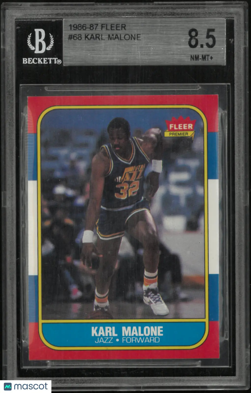 1986 Fleer Karl Malone #68 BGS 8.5 