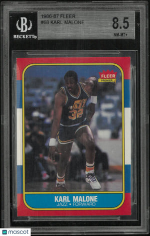 1986 Fleer Karl Malone #68 BGS 8.5 