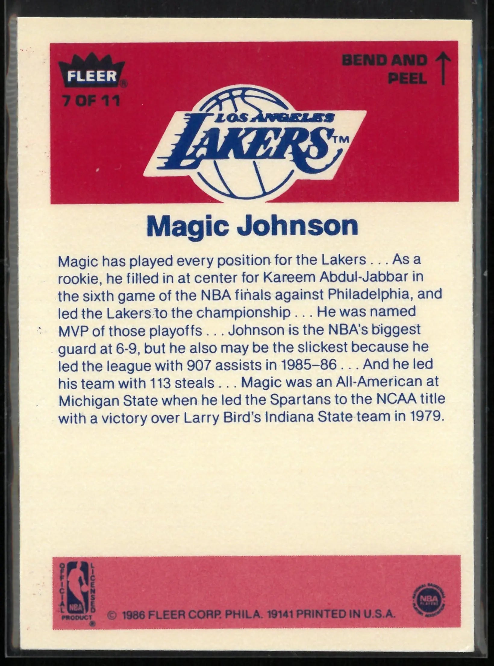 1986 Fleer Magic Johnson 