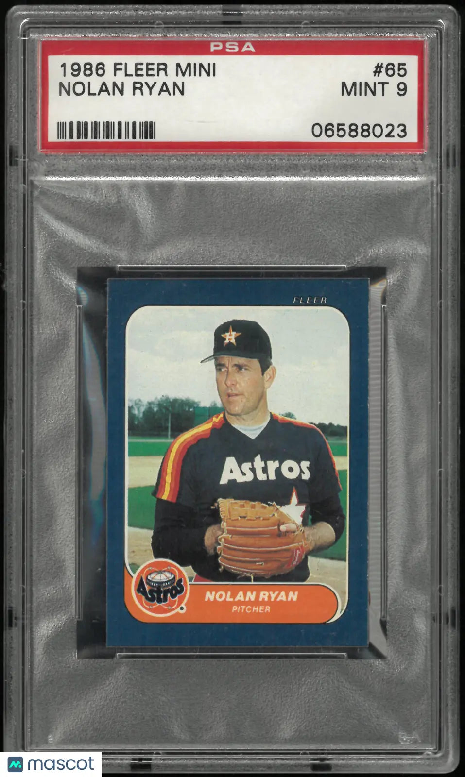 1986 Fleer Mini Nolan Ryan PSA 9 