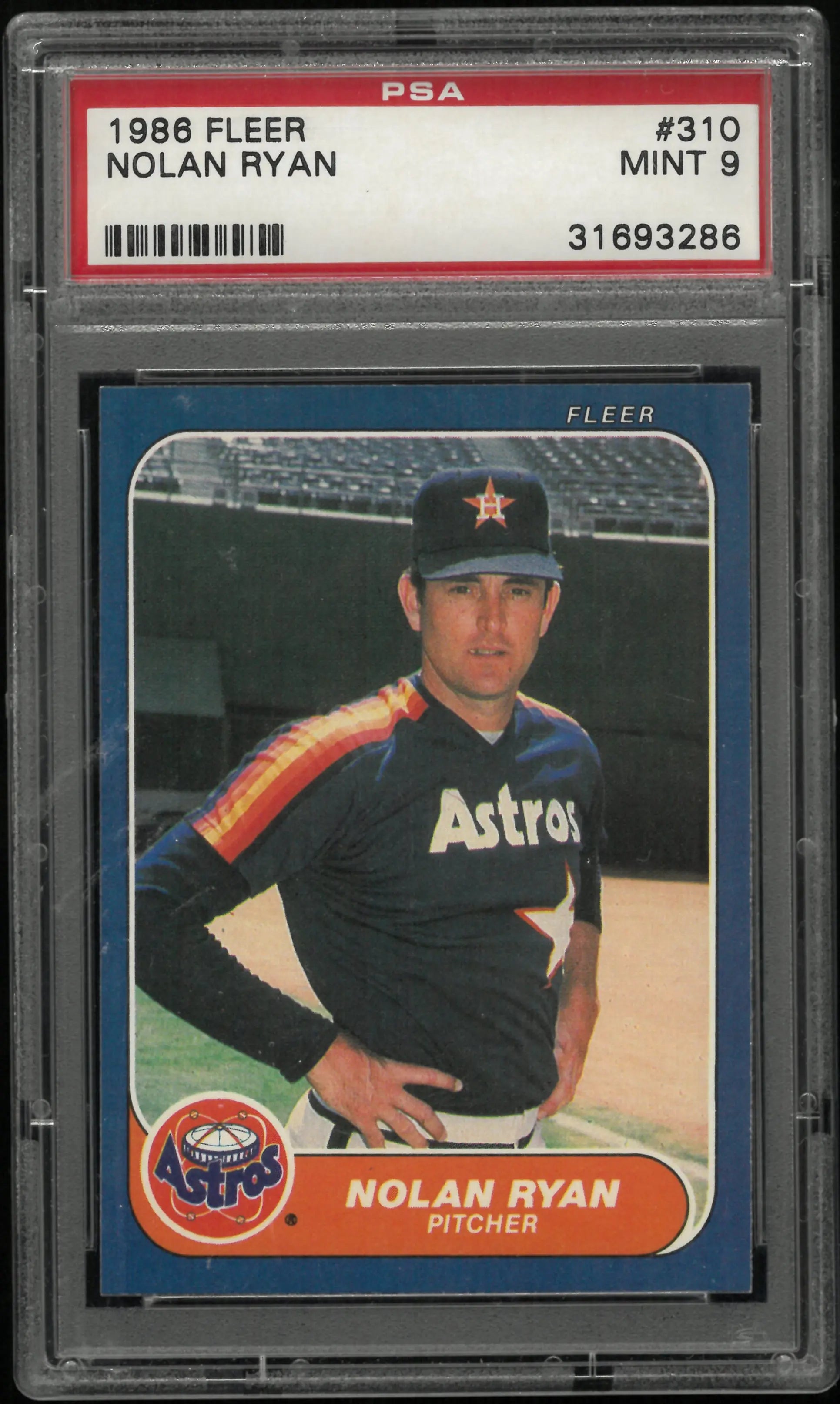 1986 Fleer Nolan Ryan PSA 9 