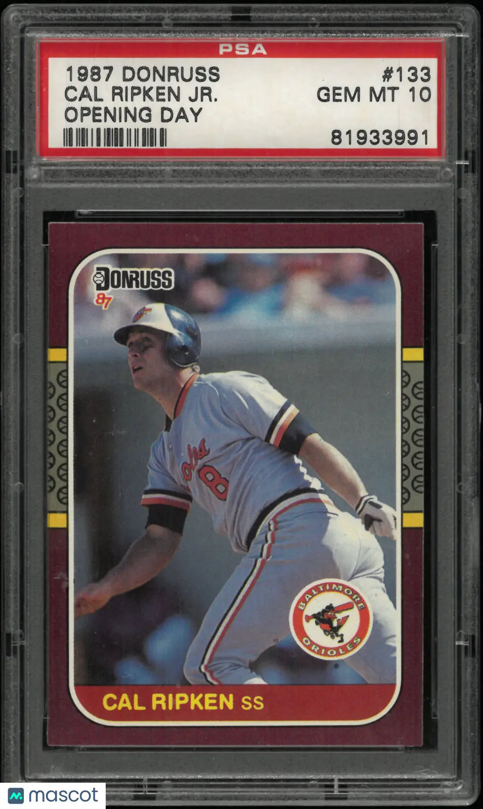 1987 Donruss Opening Day Cal Ripken JR. PSA 10 