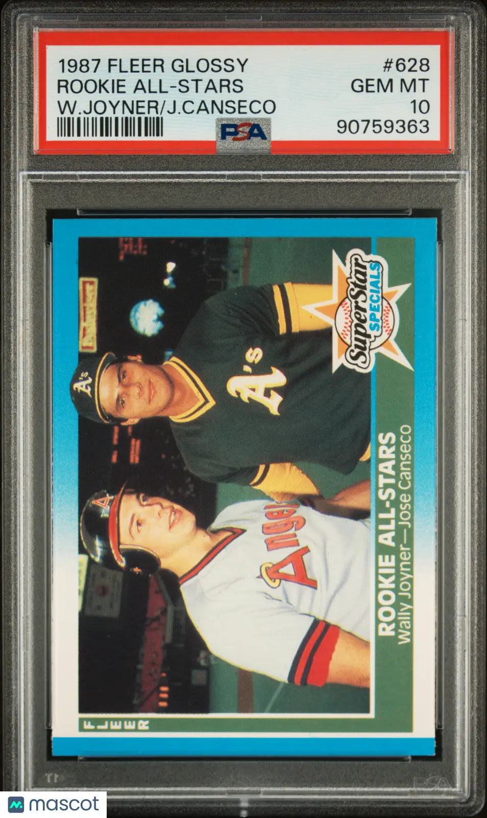 1987 Fleer Glossy Baseball Rookie All-Stars Joyner Canseco PSA 10 