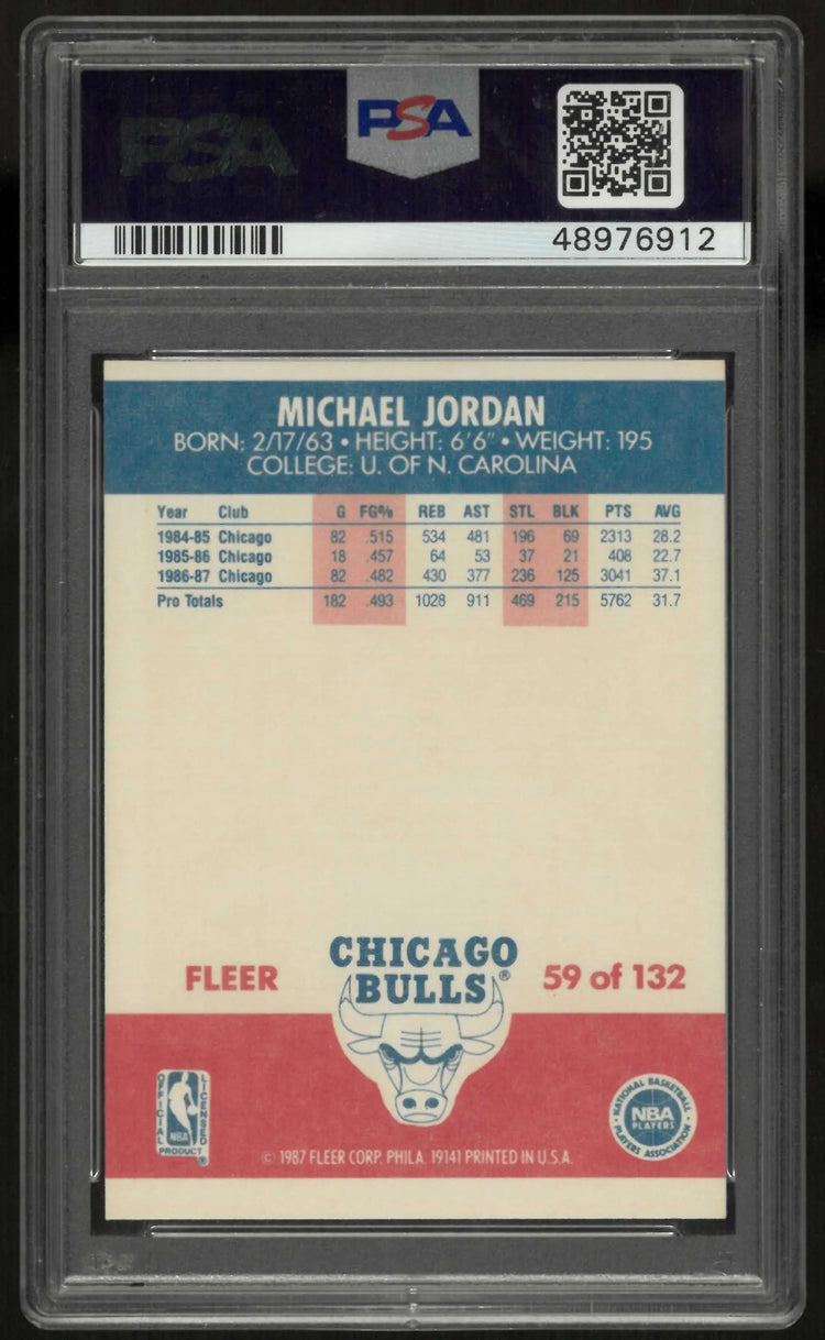 1987 Fleer Michael Jordan PSA 9 