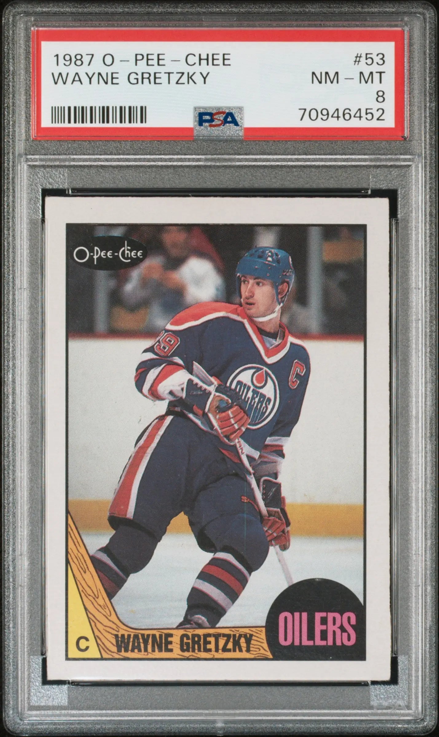 1987 O-Pee-Chee OPC Hockey Wayne Gretzky #53 PSA 8 