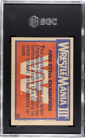 1987 Topps And Still Champion WWF Wrestling SGC 7.5 