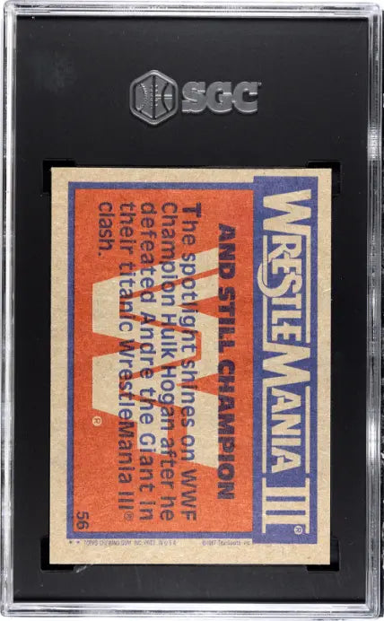 1987 Topps And Still Champion WWF Wrestling SGC 7.5 