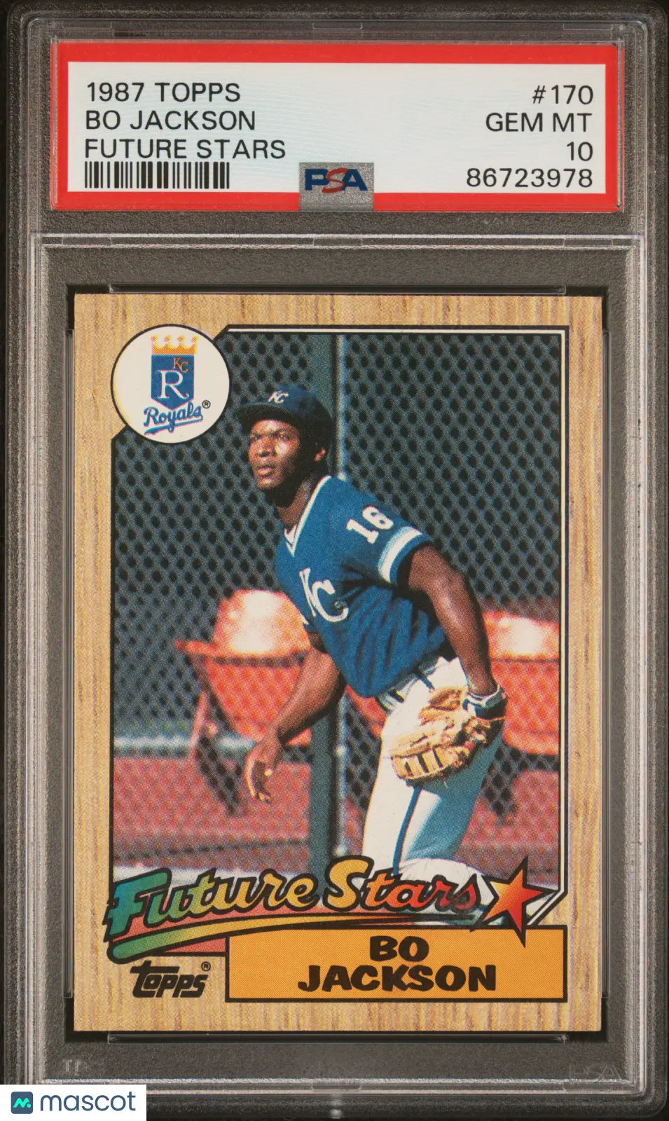 1987 Topps Bo Jackson RC Rookie Future Stars PSA 10 #170 