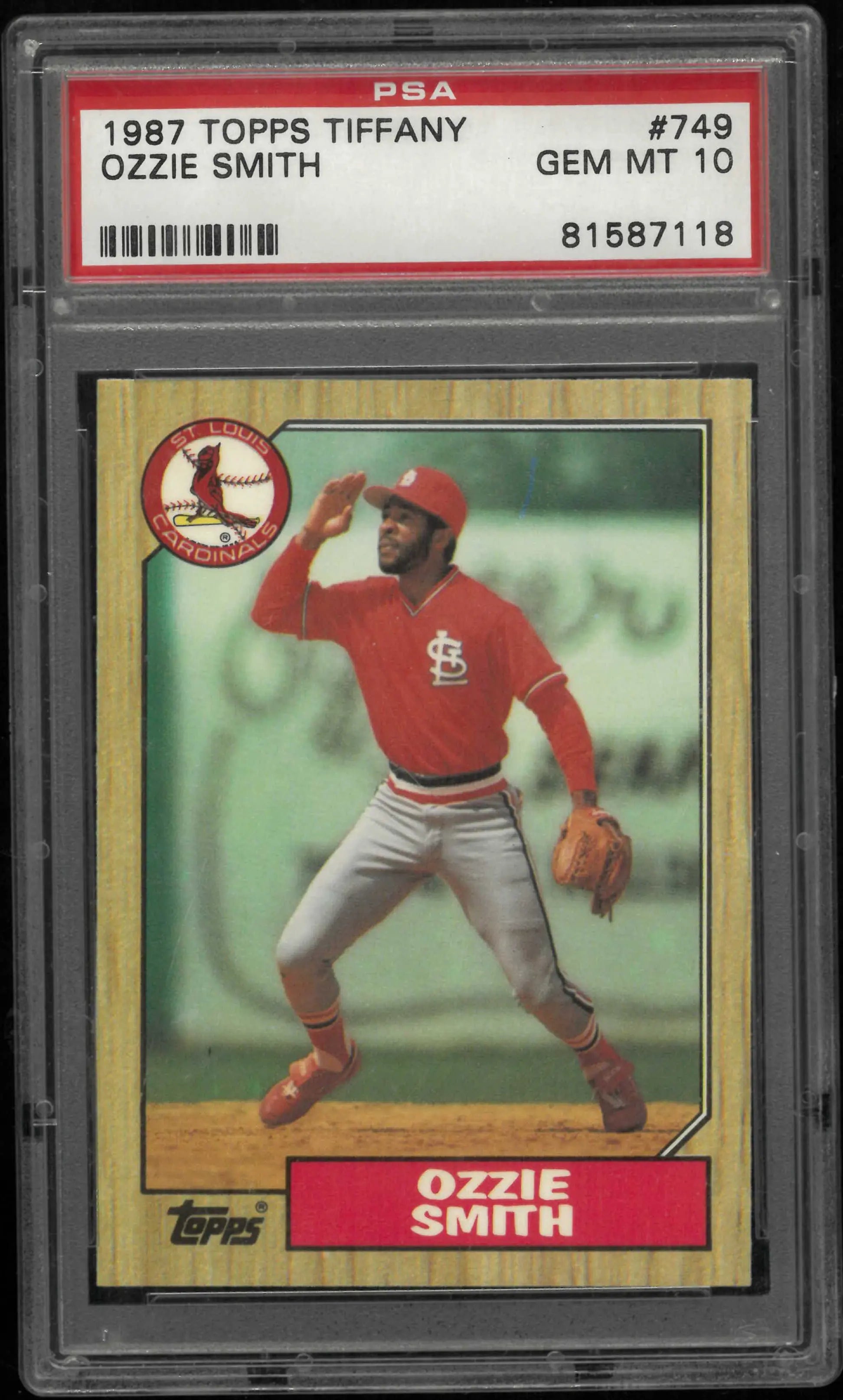 1987 Topps Tiffany Ozzie Smith PSA 10 