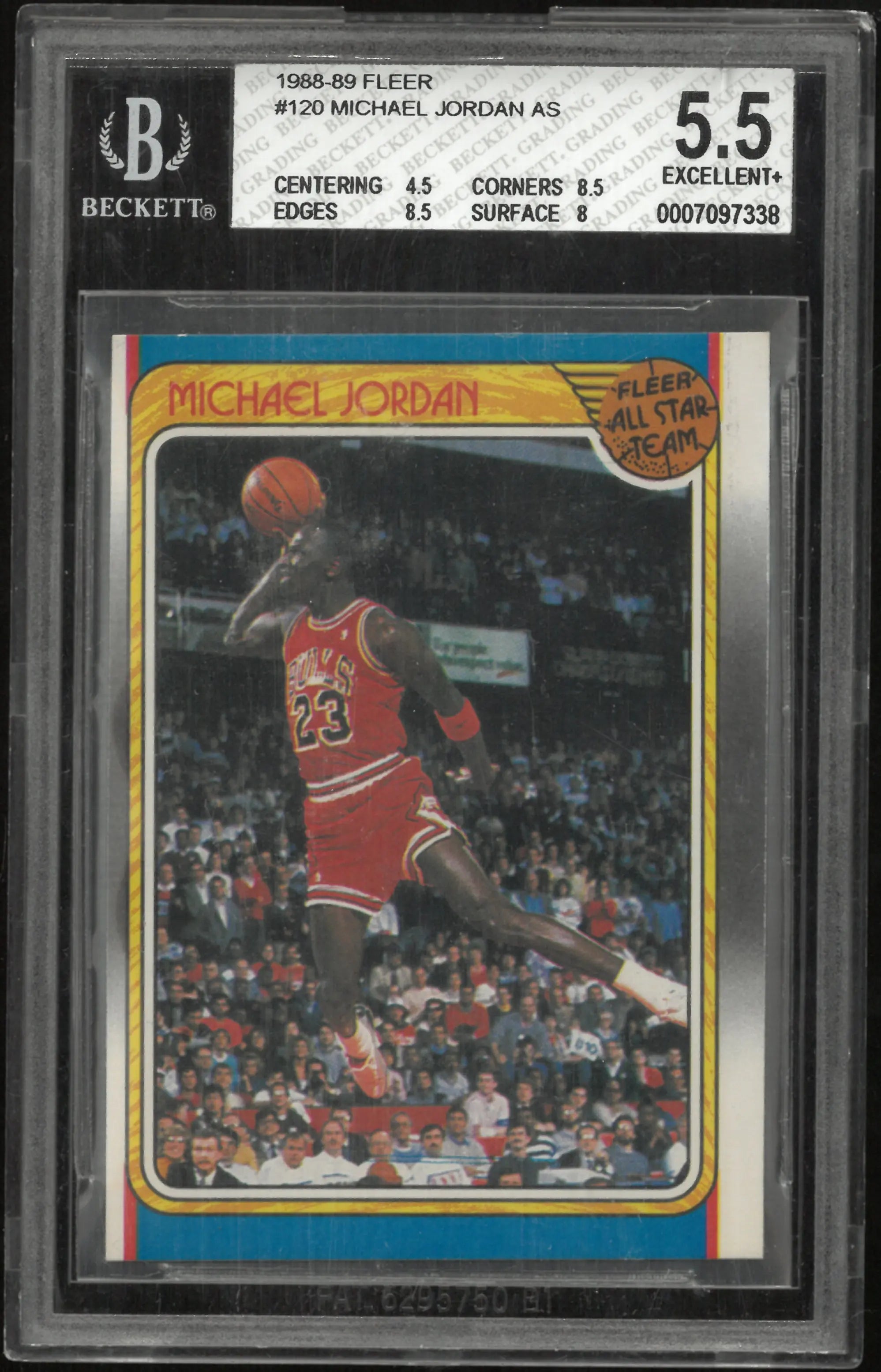 1988-89 Fleer Michael Jordan All Star Team BGS 5.5 