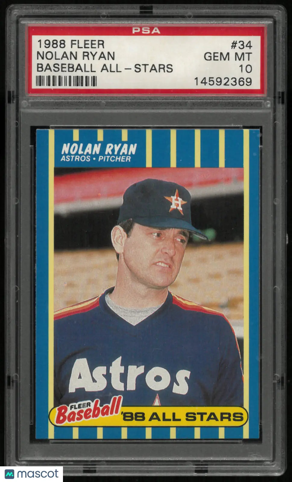 1988 Fleer Baseball All-Stars Nolan Ryan  PSA 10 