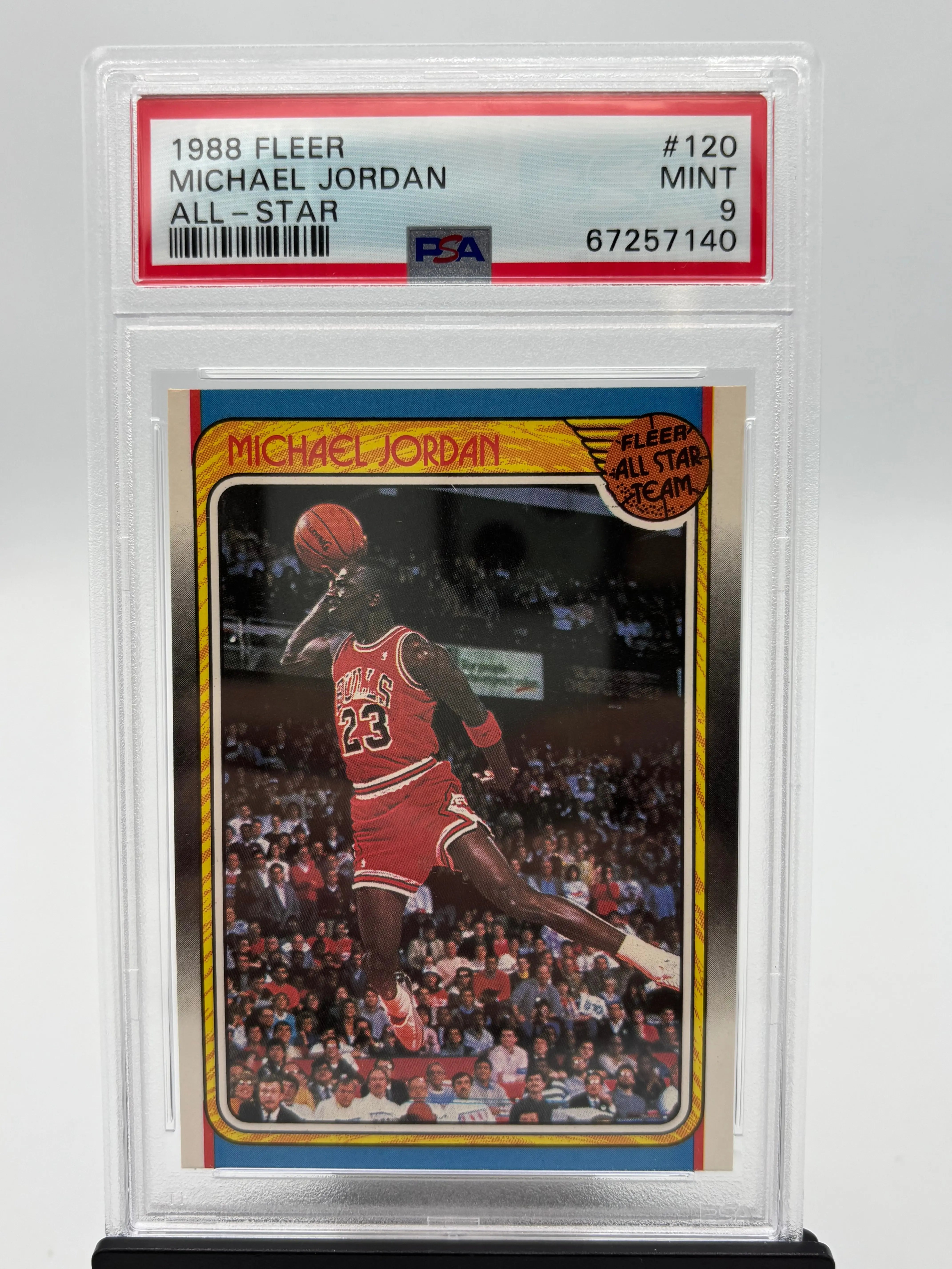 1988 Fleer Basketball All Star Michael Jordan  PSA 9 