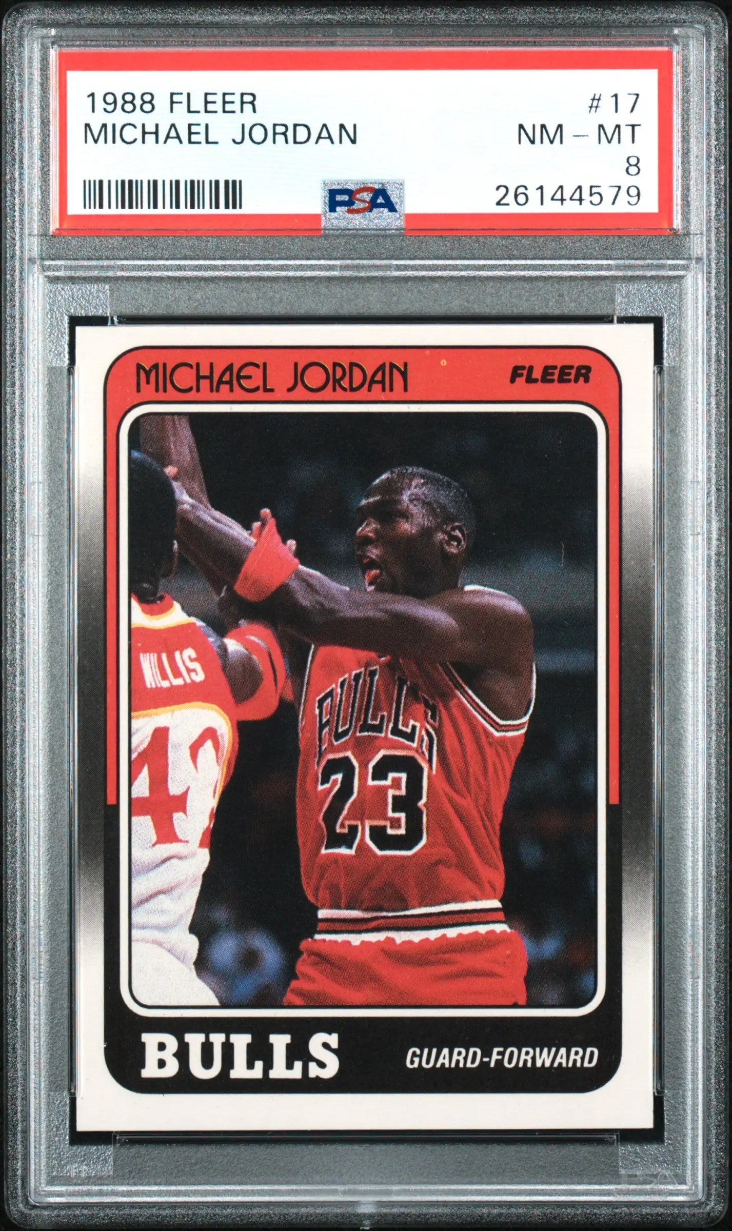 1988 Fleer Basketball Michael Jordan PSA 8 