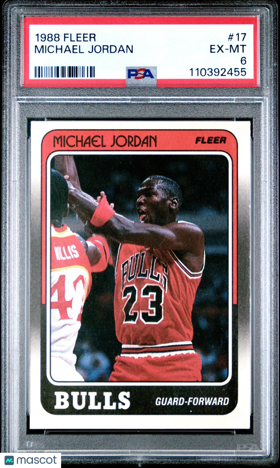 1988 Fleer Basketball Michael Jordan #17 PSA 6 