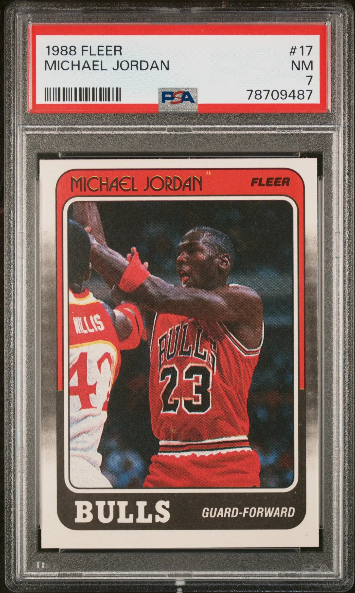 1988 Fleer Basketball Michael Jordan #17 PSA 7 