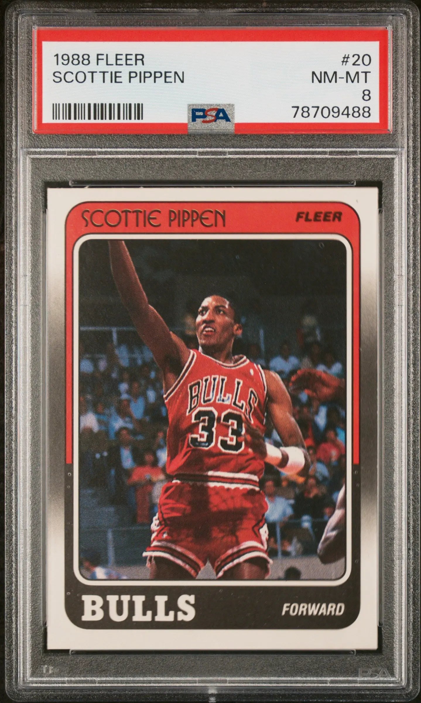 1988 Fleer Basketball Scottie Pippen #20 PSA 8 