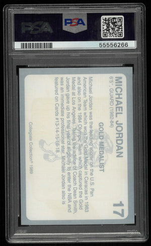 1989 Collegiate Collection North Carolina Michael Jordan Gold Medalist PSA 10 