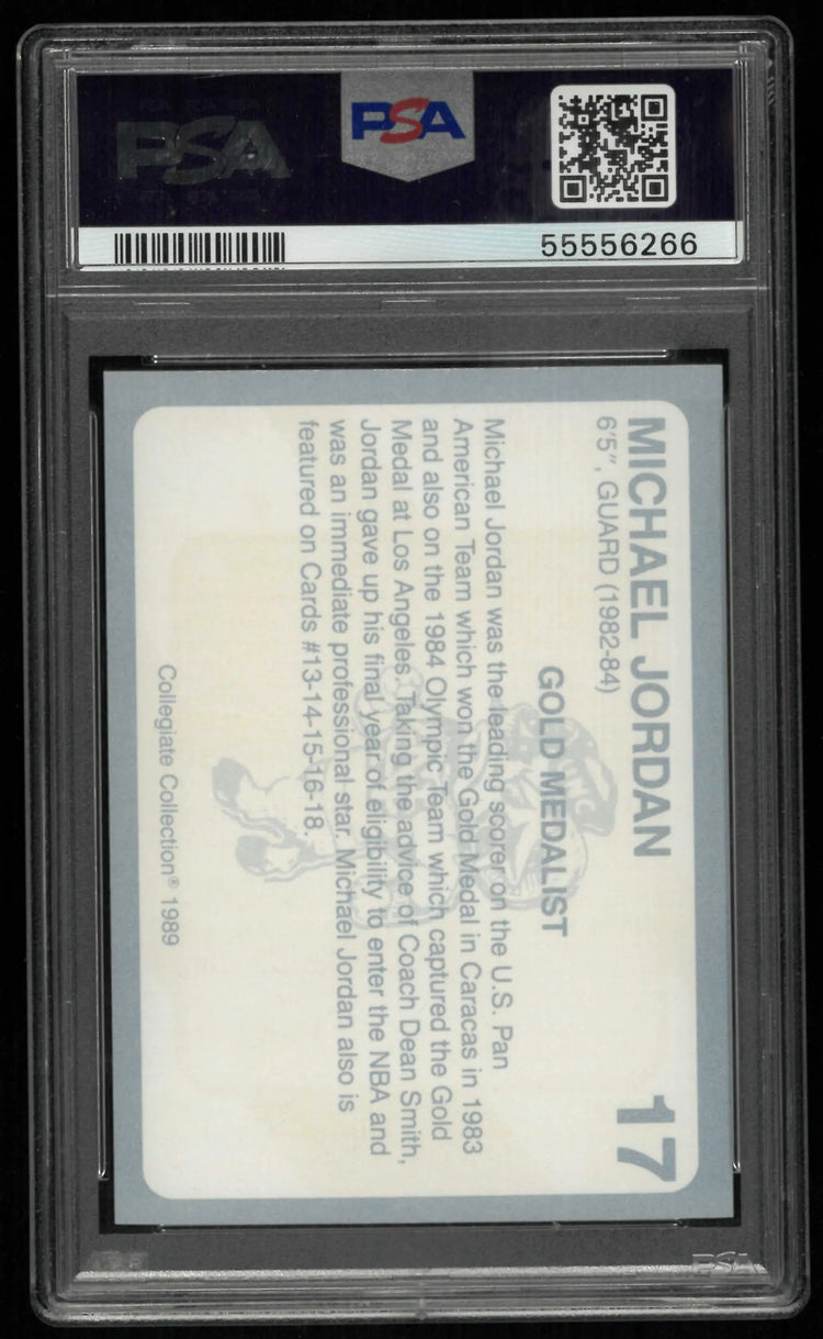 1989 Collegiate Collection North Carolina Michael Jordan Gold Medalist PSA 10 