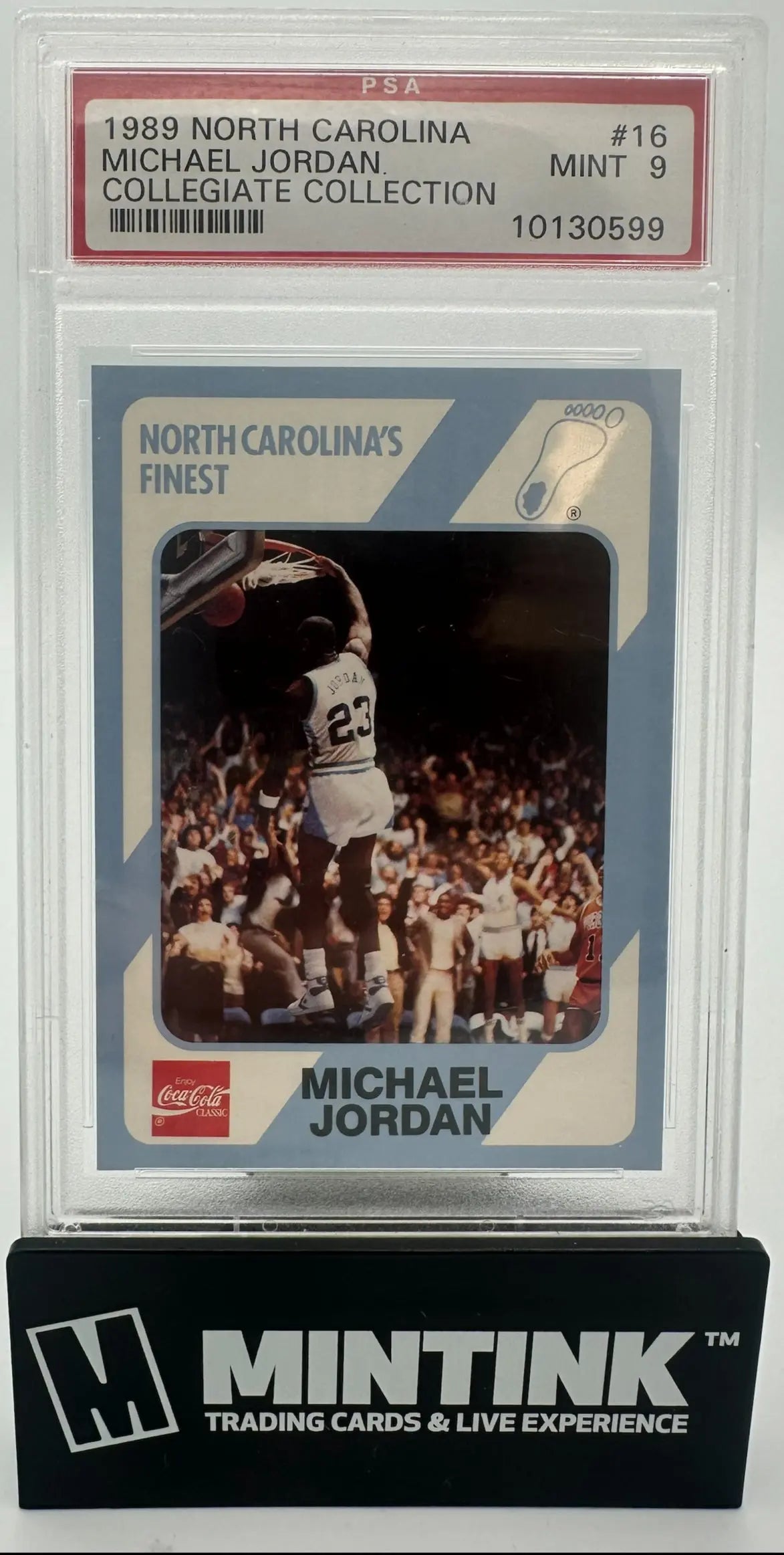 1989 Collegiate Collection North Carolina Michael Jordan PSA 9 