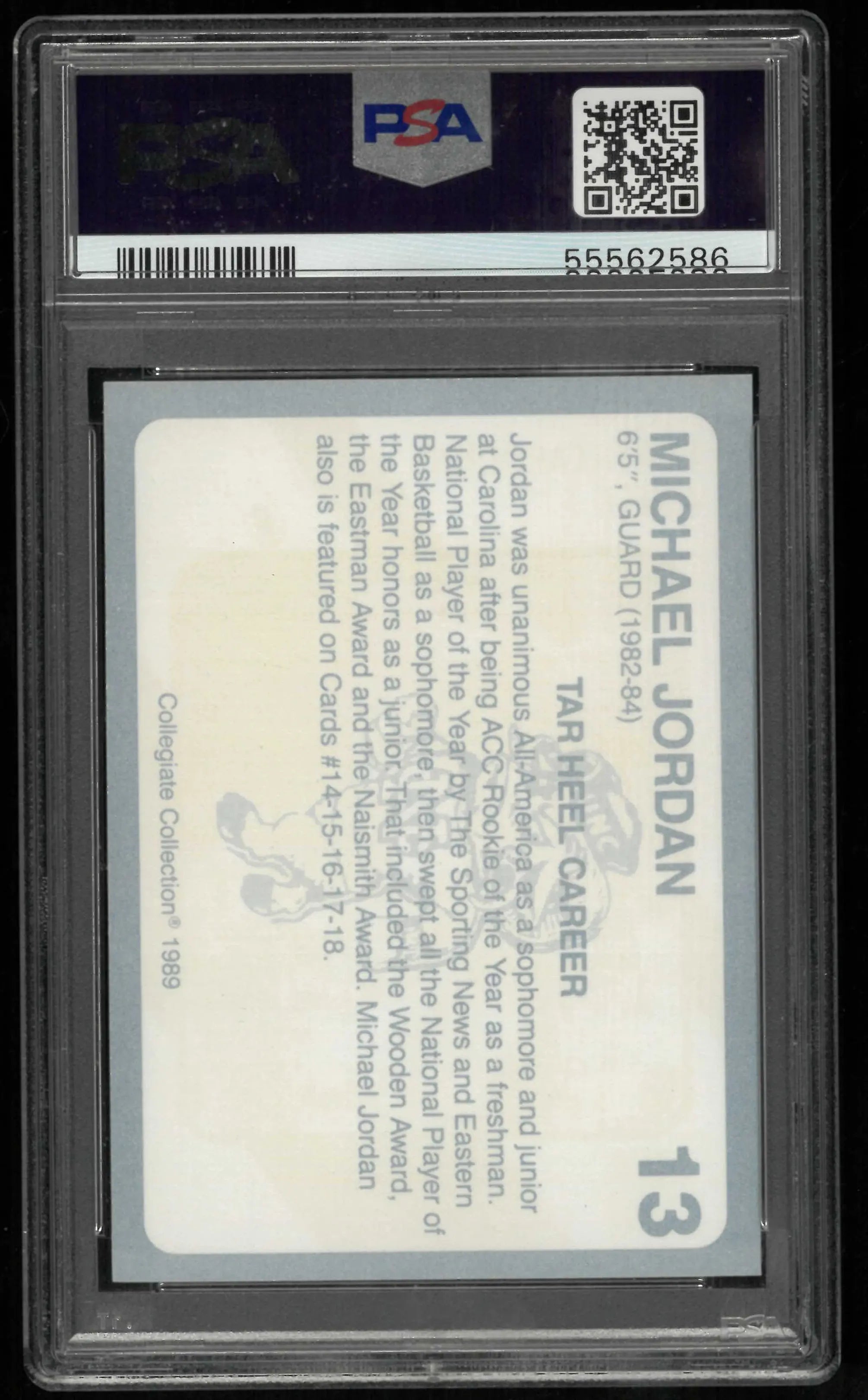 1989 Collegiate Collection North Carolina Michael Jordan Tar Heel PSA 10 