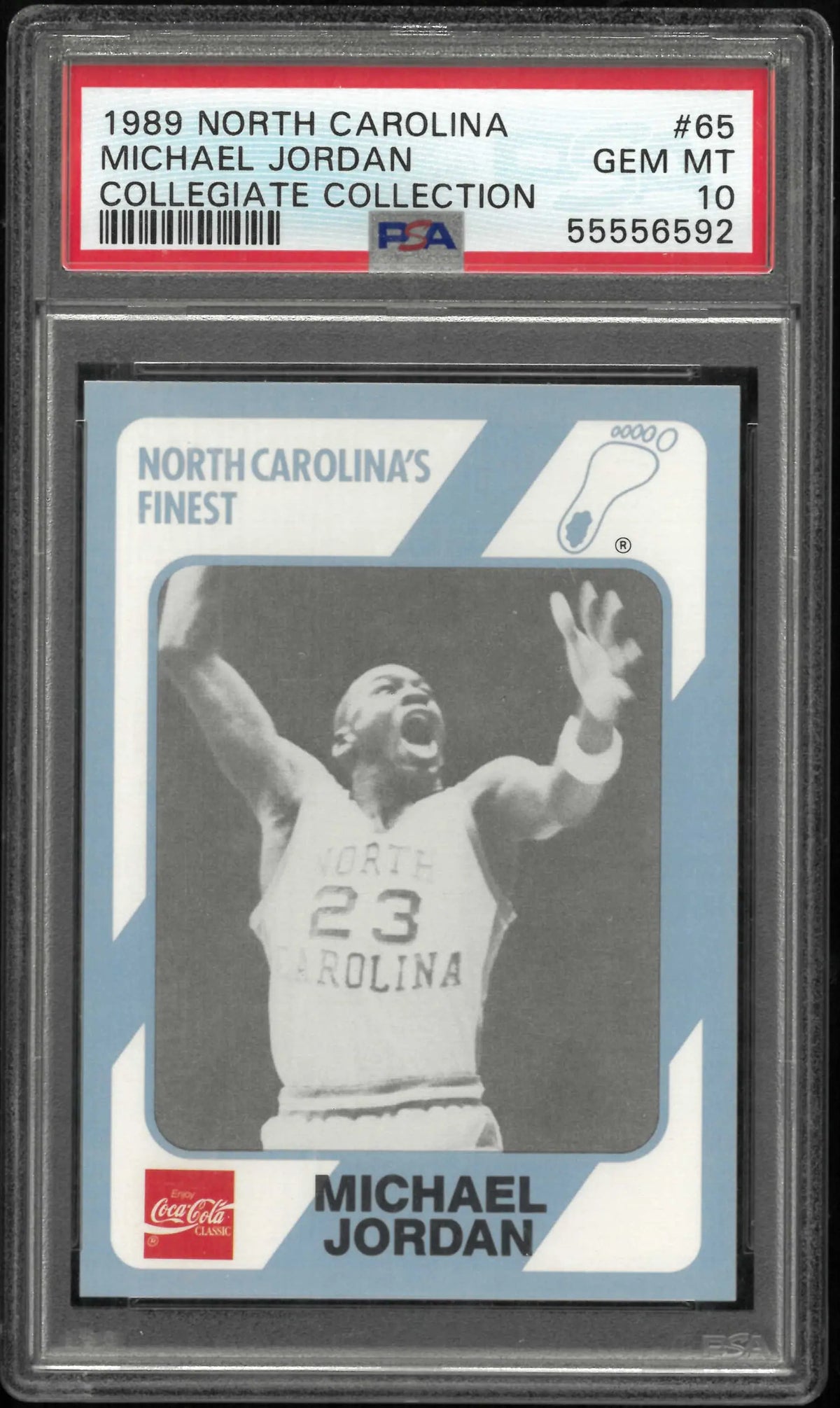 1989 Collegiate Collection North Carolina Michael Jordan Trivia PSA 10 
