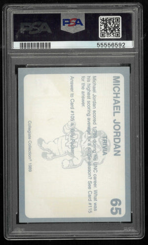 1989 Collegiate Collection North Carolina Michael Jordan Trivia PSA 10 