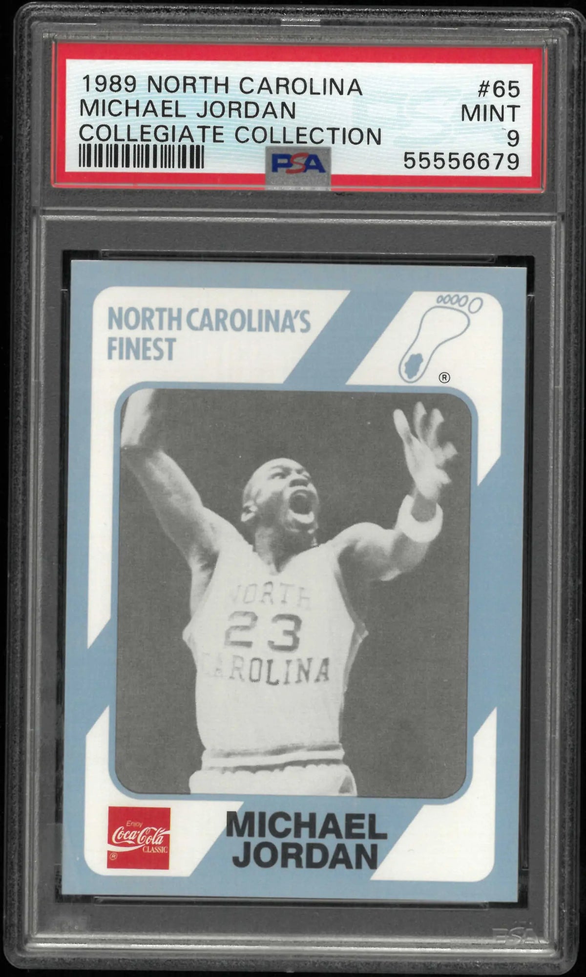 1989 Collegiate Collection North Carolina Michael Jordan Trivia PSA 9 