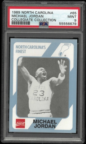 1989 Collegiate Collection North Carolina Michael Jordan Trivia PSA 9 