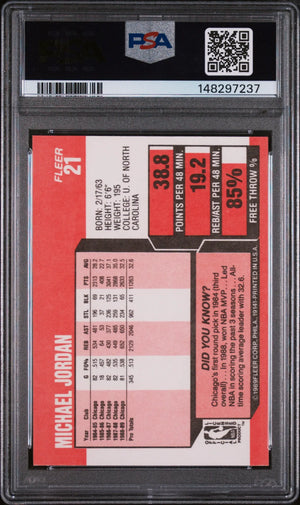 1989 Fleer Michael Jordan PSA 8 