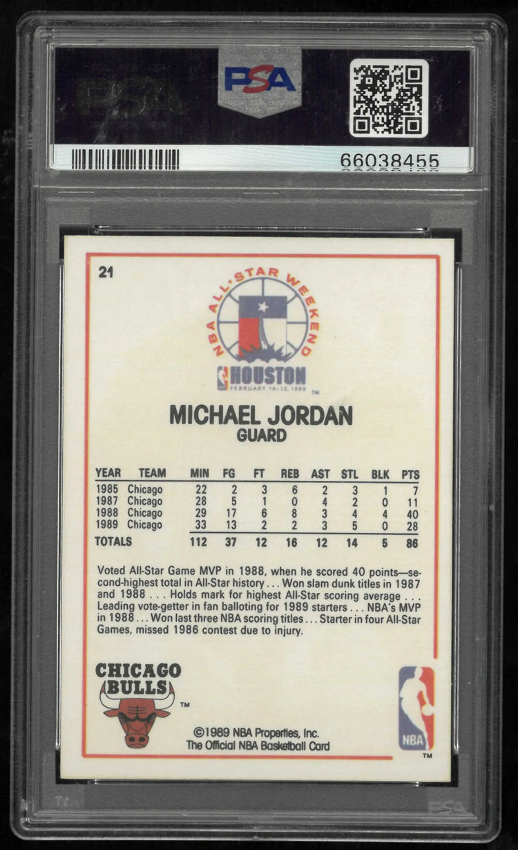 1989 Hoops Michael Jordan All-Star PSA 9 