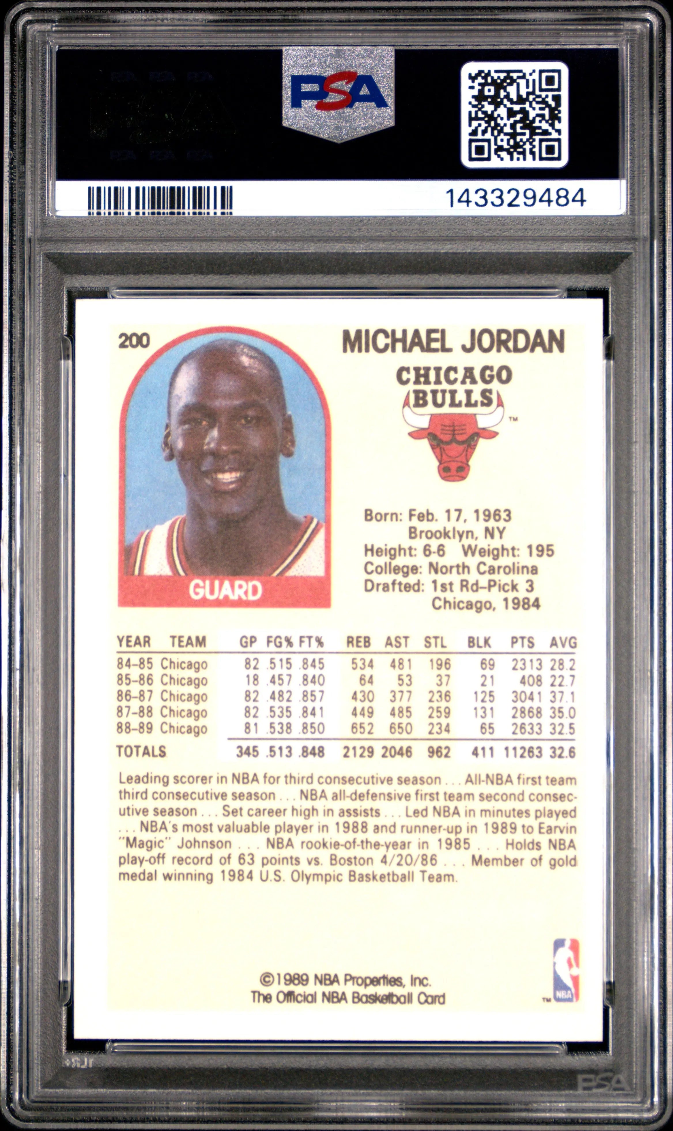 1989 Hoops Michael Jordan #200 PSA 9 