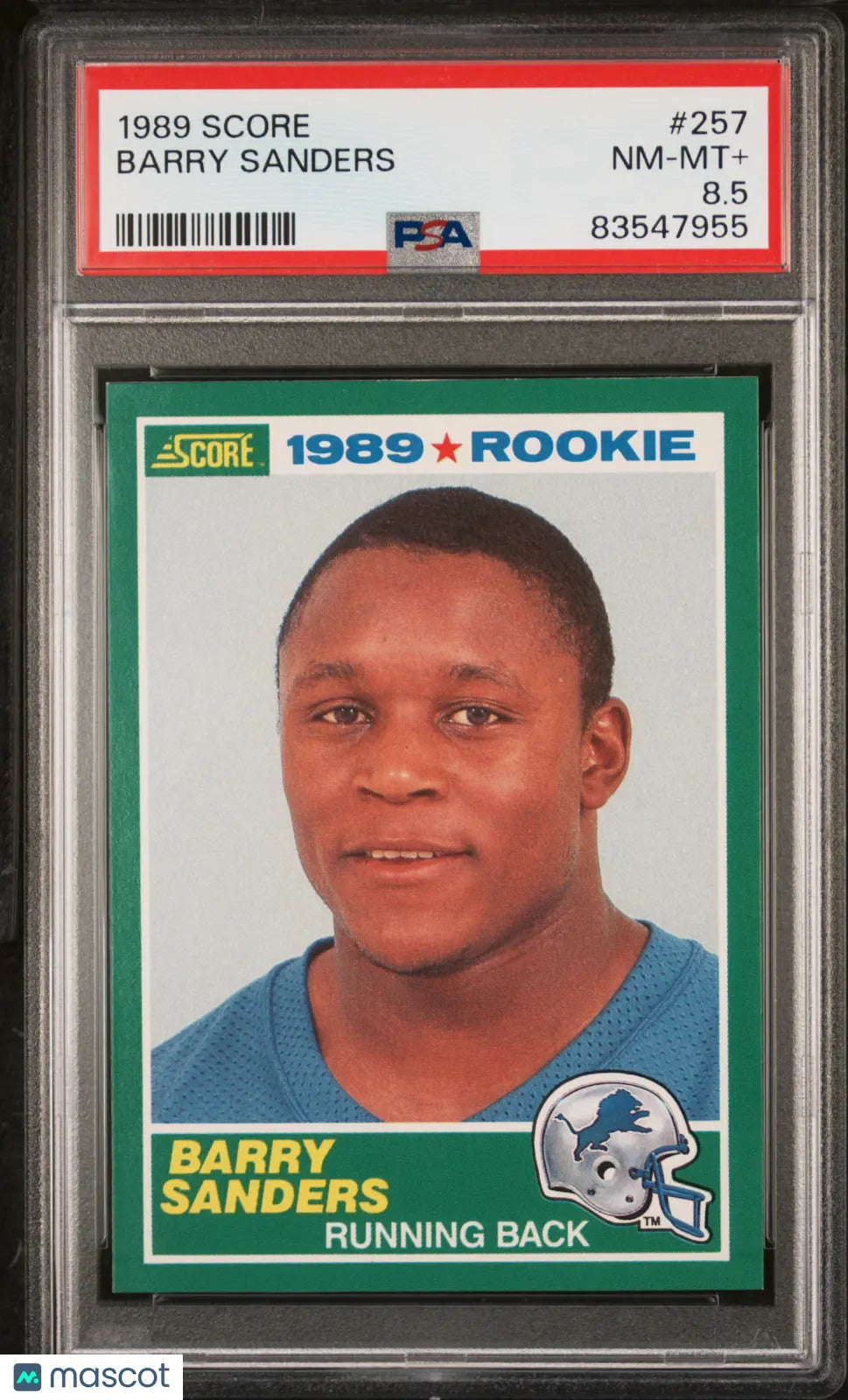1989 Score Football  Barry Sanders RC Rookie  #257 PSA 8.5 