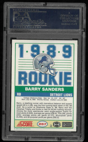 1989 Score Football Rookie Barry Sanders RC PSA 9 