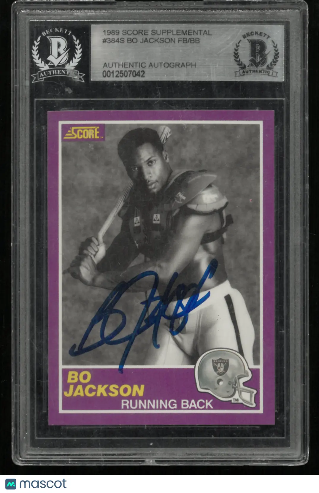 1989 Score Supplemental Bo Jackson #384S /(FB BGS 0 