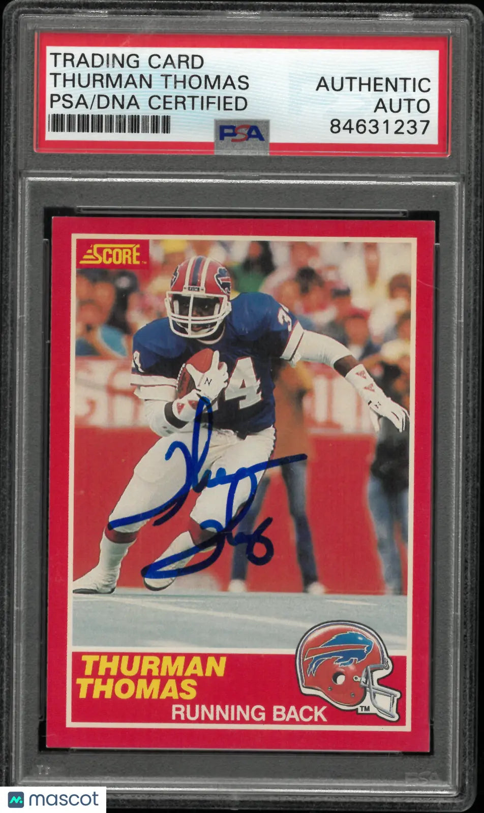 1989 Score Thurman Thomas  Autograph Auto PSA Authentic Auto 