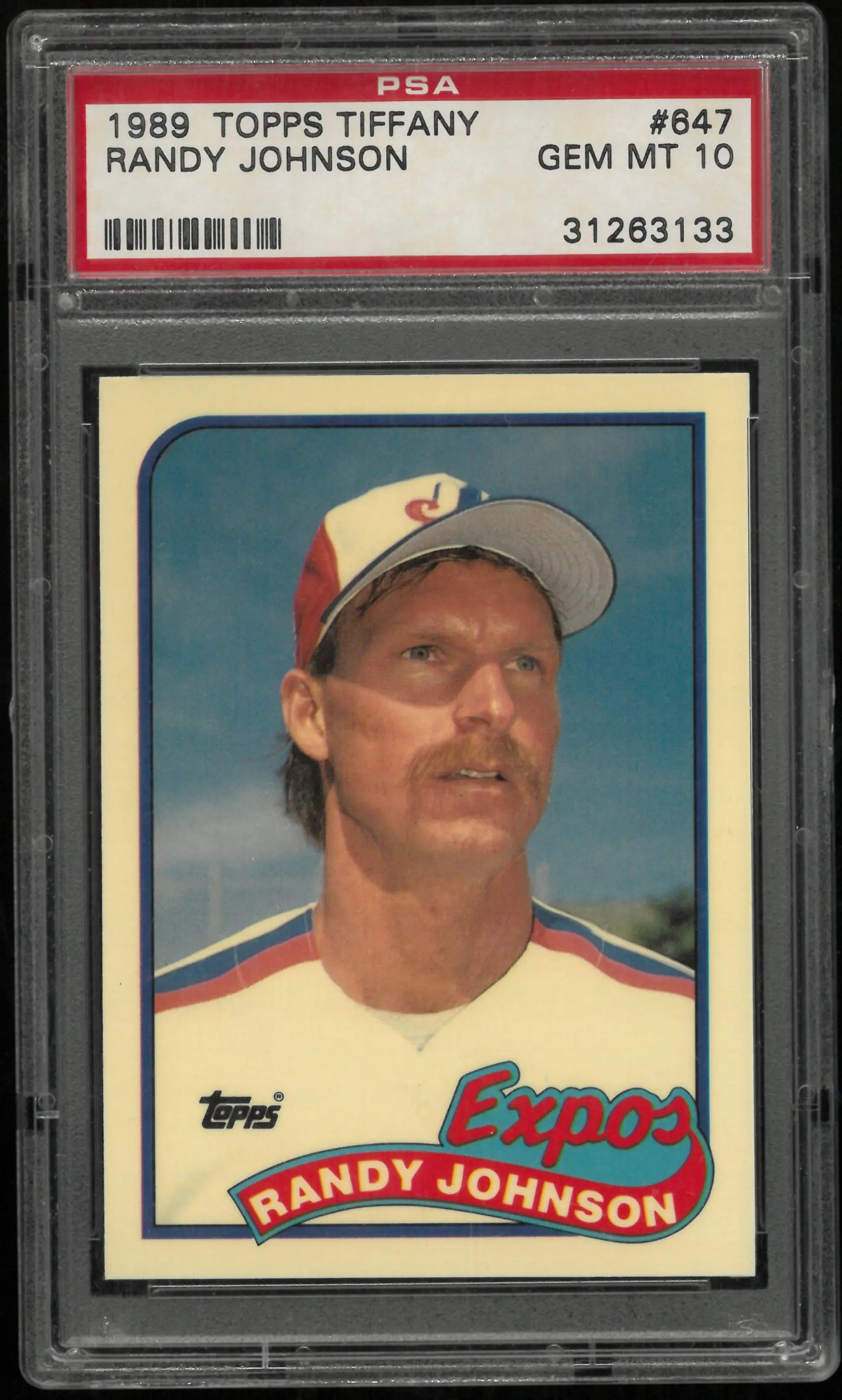 1989 Topps Tiffany Baseball Randy Johnson RC Rookie #647 PSA 10 