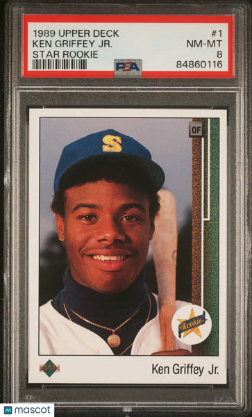 Buy 1989 Upper Deck Ken Griffey JR Rookie Card PSA 8