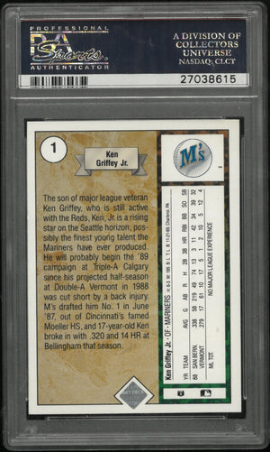1989 Upper Deck Baseball Ken Griffey JR. #1 Rookie RC PSA 9 