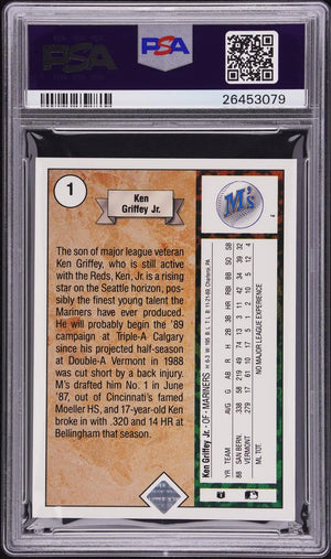 1989 Upper Deck Baseball Star Rookie Ken Griffey Jr. RC PSA 10 