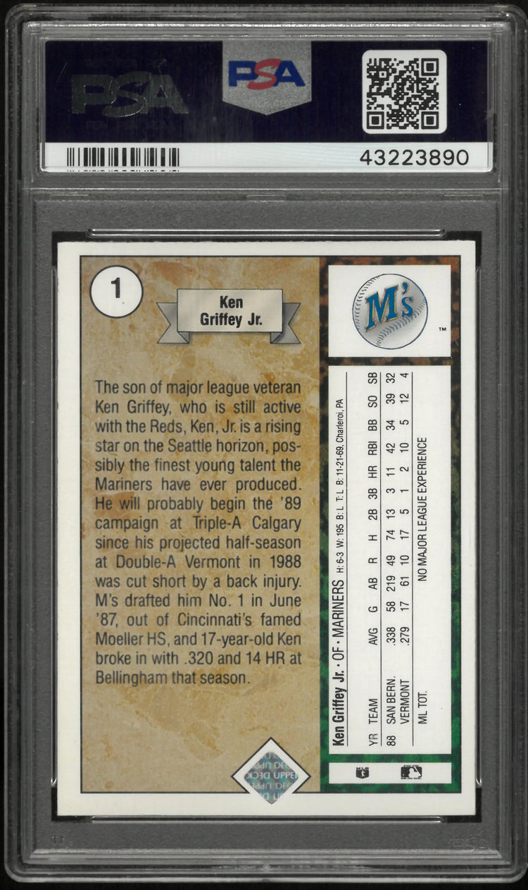1989 Upper Deck Ken Griffey JR. Star Rookie RC PSA 8 