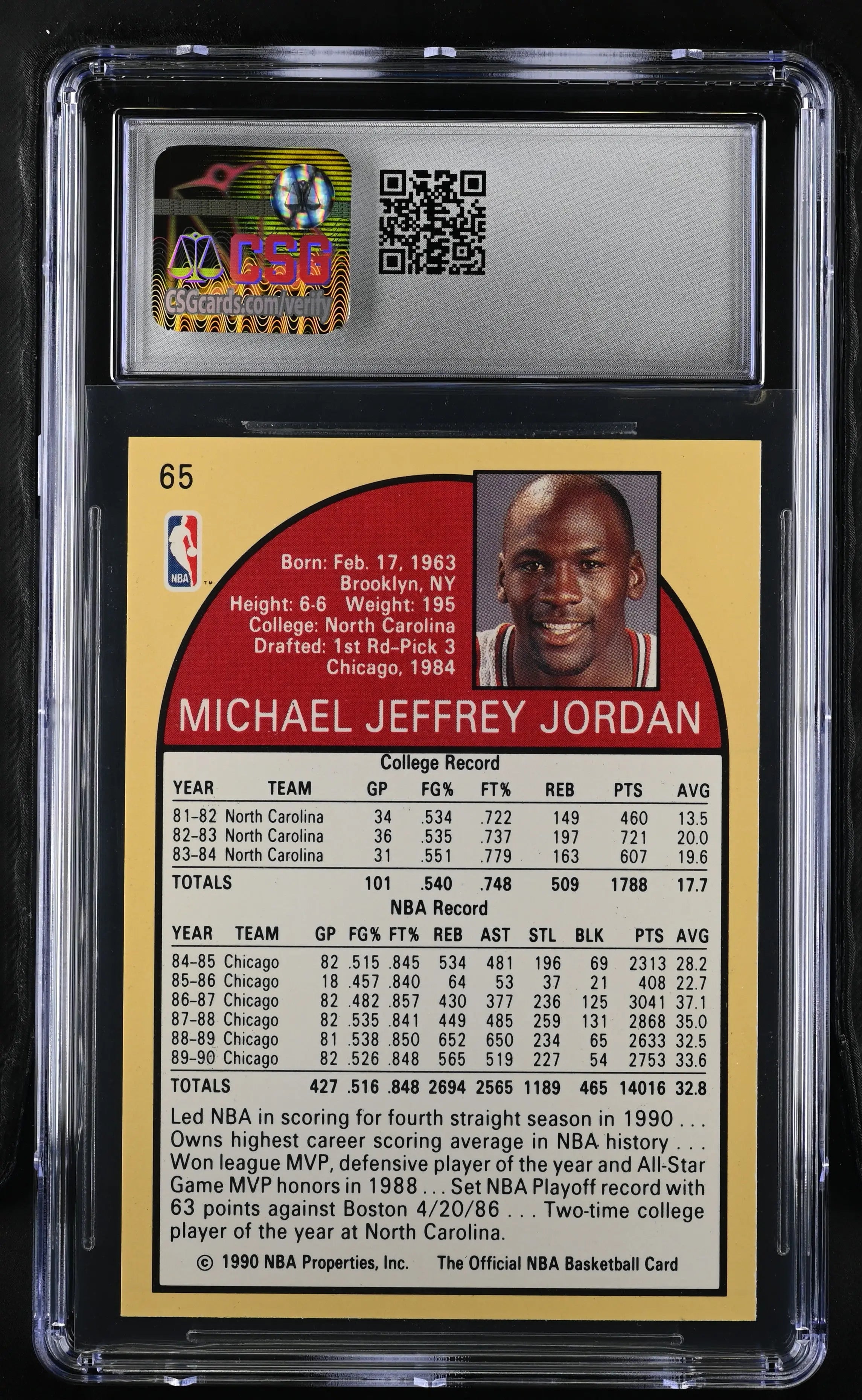 1990-91 Hoops Michael Jordan CGC 7.5 