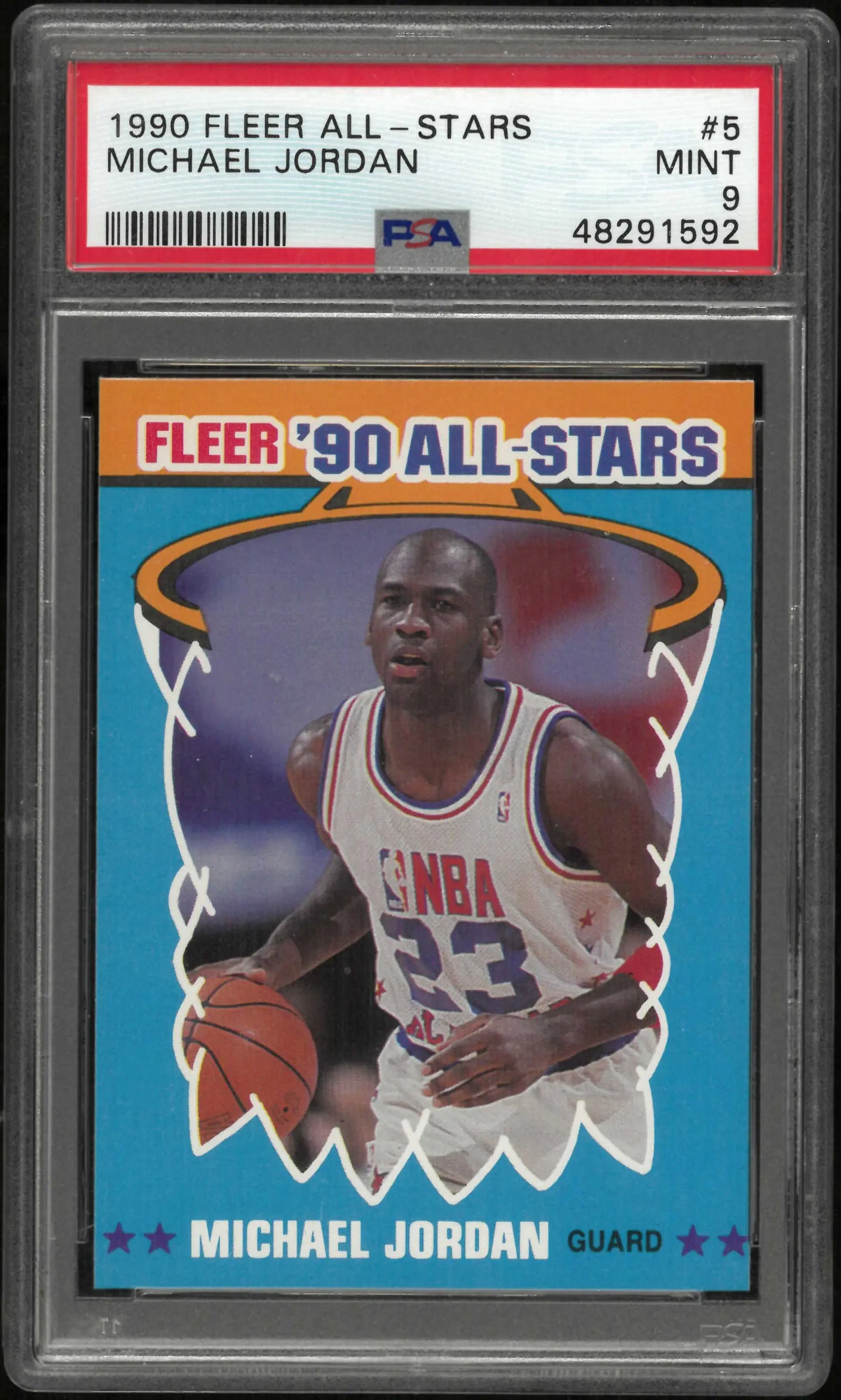 1990 Fleer All-Stars Basketball Michael Jordan PSA 9 