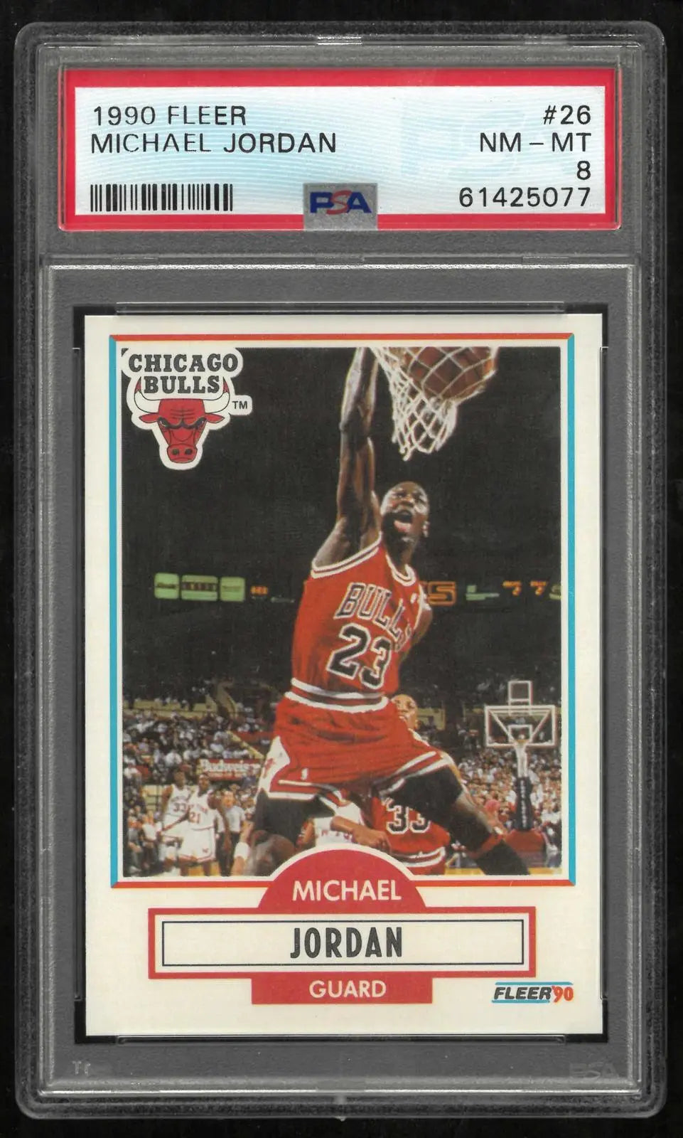 1990 Fleer Basketball Michael Jordan PSA 8 