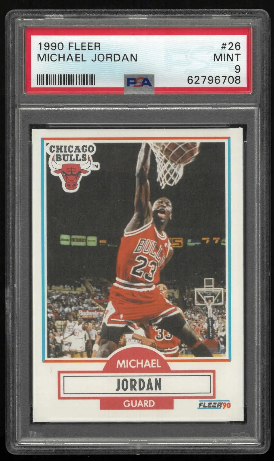 1990 Fleer Basketball Michael Jordan PSA 9 