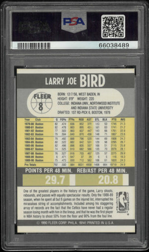 1990 Fleer Larry Bird PSA 9 