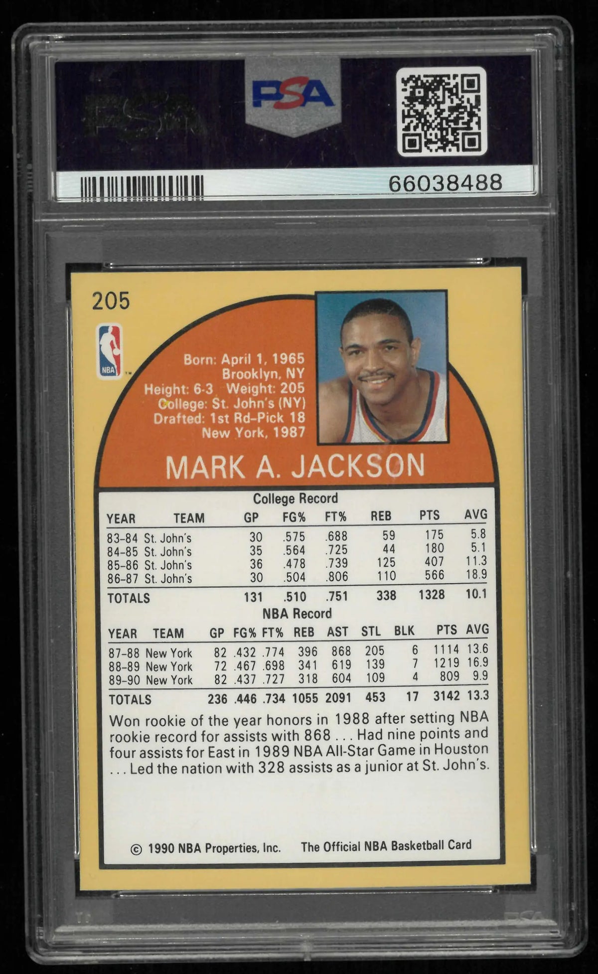 1990 Hoops Mark Jackson PSA 10 